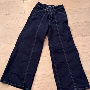 Maeve Navy Wide Leg Pants